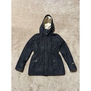 Abercrombie Parka Jacket Womens Small Black All Season Warrior Sherpa Lined